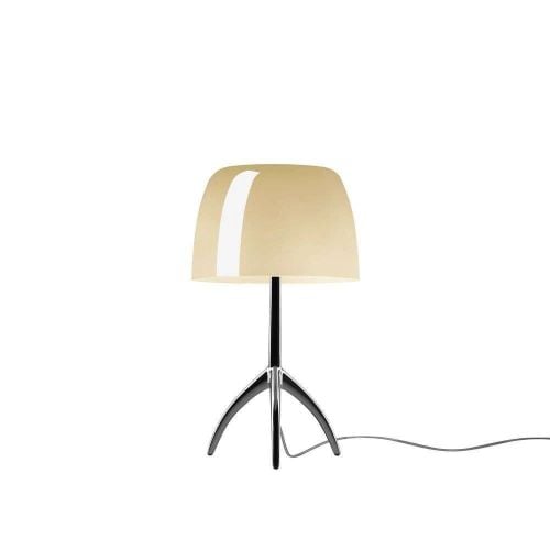 Foscarini Lumiere Piccola Bordlampe H: 34,5 cm - Cromo Nero/Bianco Caldo