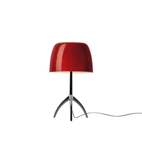 Foscarini Lumiere Piccola Bordlampe H: 34,5 cm - Cromo Nero/Ciliegia