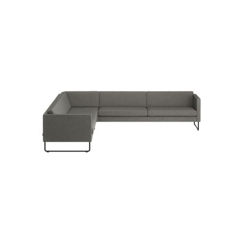 Swedese Madison Ecksofa B: 287 cm – Schwarz/Main Line Flax 26