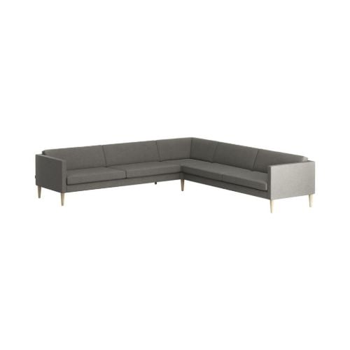 Swedese Madison Hjørnesofa B: 287 cm - Lakeret Eg/Main Line Flax 26