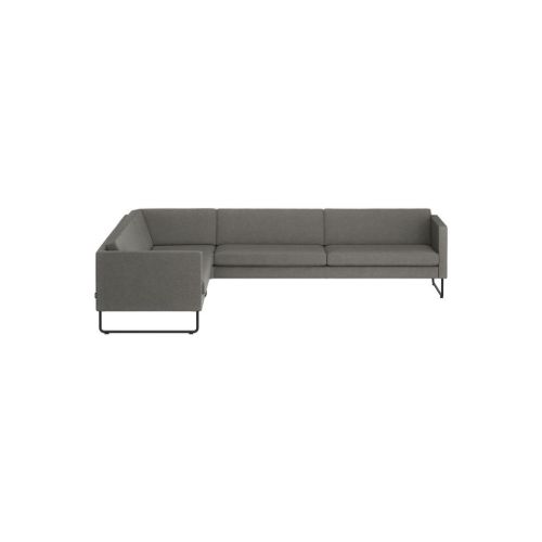 Swedese Madison Ecksofa nach links gerichtet, B: 287 cm – Schwarz/Main Line Flax 26