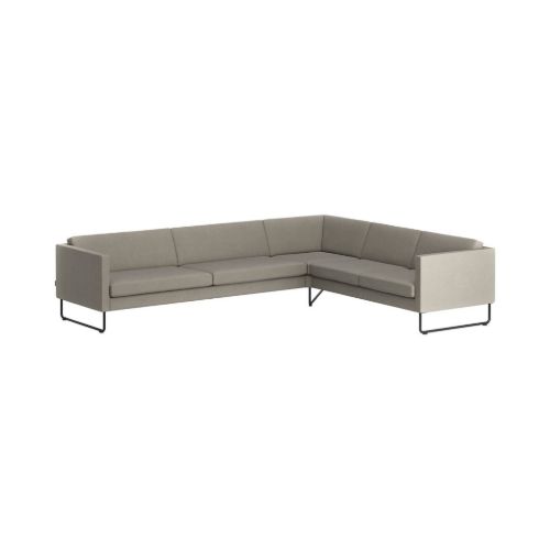 Swedese Madison Højrevendt Hjørnesofa B: 287 cm - Sort/Main Line Flax 02
