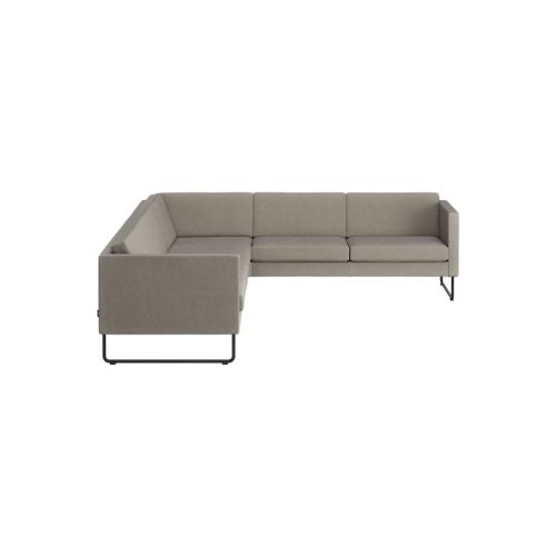 Swedese Madison Ecksofa nach rechts gerichtet B: 287 cm – Schwarz/Main Line Flax 02