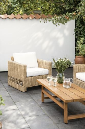 Sika-Design Carrie Exterior Loungesessel SH: 44 cm – Natur