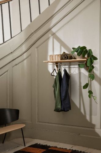 Ferm Living Sector Rack Regal B: 87 cm – Eiche/Schwarzes Messing