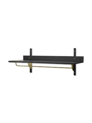 Ferm Living Sector Rack Regal B: 87 cm – Esche schwarz/Messing