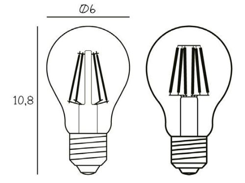 Design By Us Arbitrary Glühbirne Ø60 E27 3,5W LED Dimmbar H: 10,8 cm - Warmweiß