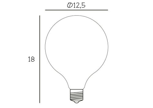 Design By Us Kugelbirne Ø125 E27 3,5 W LED dimmbar H: 17,6 cm – Warmweiß