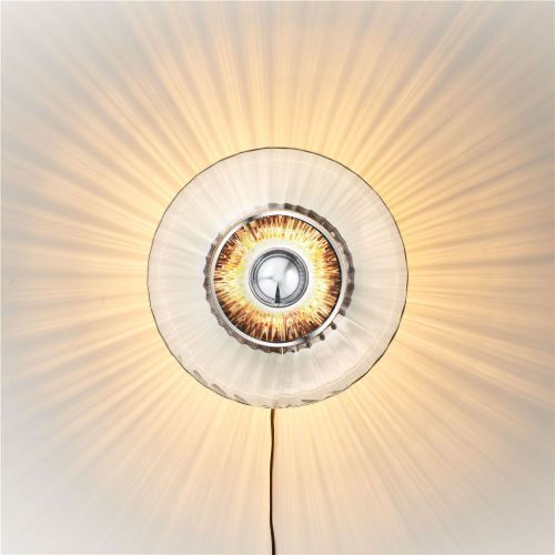 Design By Us New Wave Optic Wand Ø: 26 cm – Klar/Schwarz