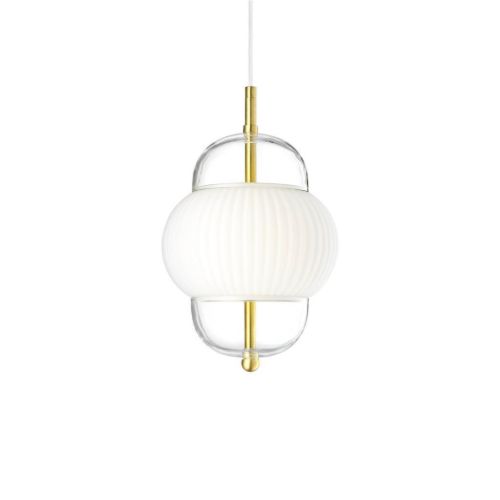 Design By Us Shahin Anhänger Ø: 23 cm – Opal/Messing