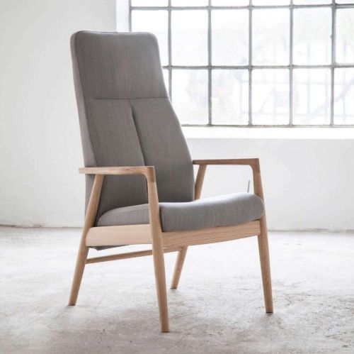 Farstrup Nobel 8900 Lænestol SH: 47 cm - Eg/Light Grey
