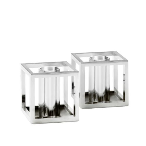 Audo Copenhagen Kubus Micro 3,5x3,5 cm 2 stk - Nickel