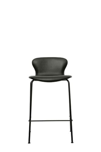 Bruunmunch PLAYchair Counter LowBack Fully Upholstered SH: 65 cm - Sort/Hero Sort Leather