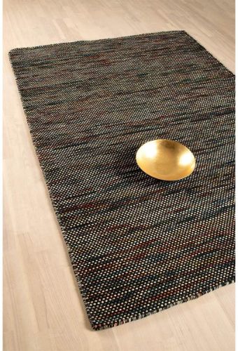 HC Carpets Bali handgewebter Kelim-Teppich 140 x 200 cm – Schwarz Multi