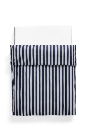 HAY Été Duvet Cover 200x220 cm - Midnight Blue and Light Grey