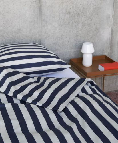 HAY Été Bettbezug 200x220 cm – Mitternachtsblau und Hellgrau