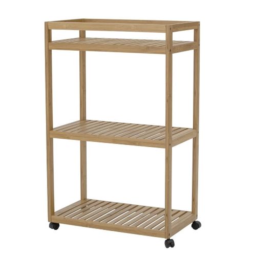 Bloomingville Aden Garderobenständer mit Rollen H: 85 cm – Bambus/Natur