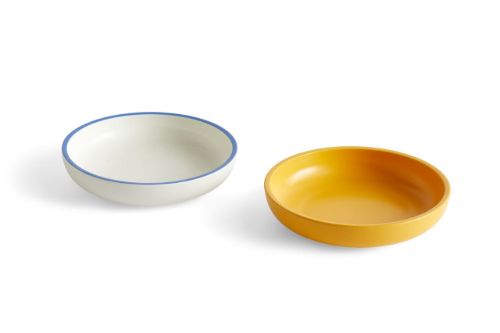 HAY Sobremesa Servierschüssel L Ø: 25 cm - Weiß m. Blauer Rand OUTLET