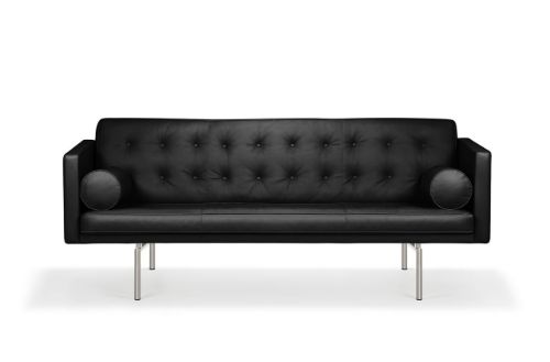 DUX Ritzy 3 Pers. Sofa L: 210 cm - Chrome/Naturale Schwartz