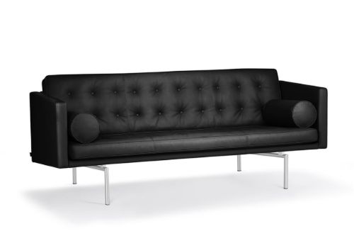 DUX Ritzy 3 Pers. Sofa L: 210 cm – Chrom/Nature Schwartz