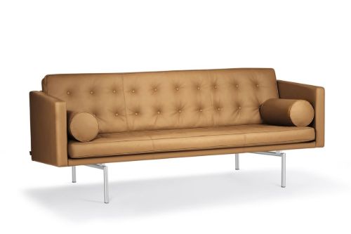 DUX Ritzy 3 Pers. Sofa L: 210 cm – Chrom/Naturkamel
