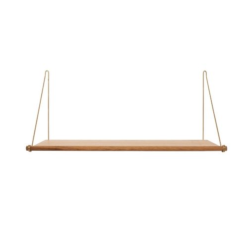 We Do Wood Loop Regal L: 72 cm - Eiche/Messing