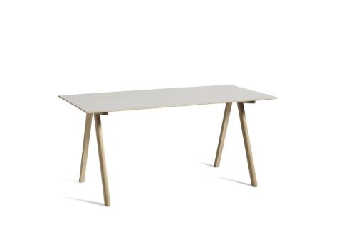 HAY CPH 10 Desk 160x80x74 cm - Lacquered Solid Oak/Off White Linoleum