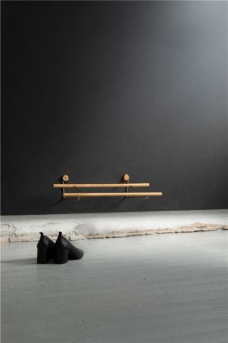 We Do Wood Schuhregal klein L: 60 cm – Eiche/Messing