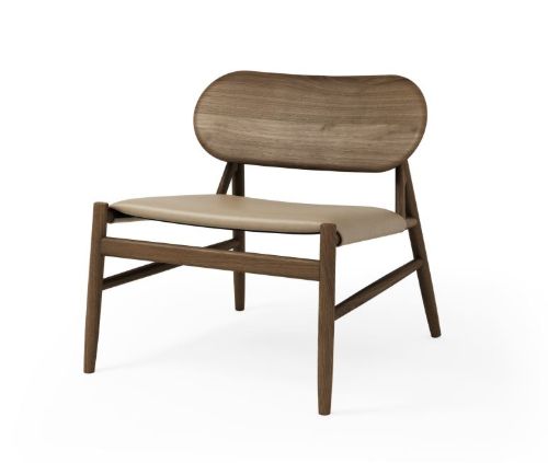Brdr Krüger Ferdinand Lounge Chair SH: 41,5 cm – Räuchereiche/Mandel 30150