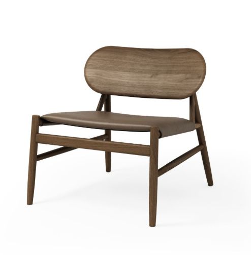 Brdr Krüger Ferdinand Lounge Chair SH: 41,5 cm – Räuchereiche/Zimt 30146