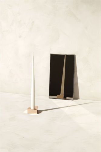 STOFF Nagel Reflect Kerzenhalter groß D: 5,5 cm – Roségold