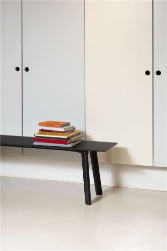 HAY CPH Deux 215 Bench 200 x 35 x 45 cm – lackierte massive Eiche/steingraues Laminat