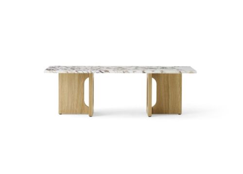 Audo Copenhagen Androgyne Lounge Table 120x45 cm - Natural Oak / Calacatta Viola