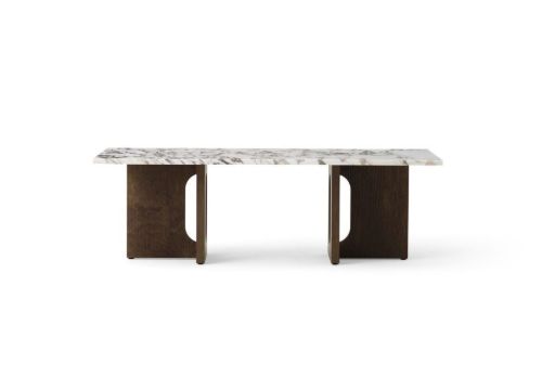 Audo Copenhagen Androgyne Lounge Table 120x45 cm - Dark Stained Oak / Calacatta Viola