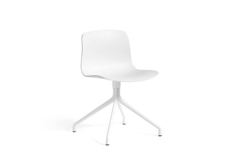 HAY AAC 10 About A Chair SH: 46 cm - White Powder Coated Aluminium/White