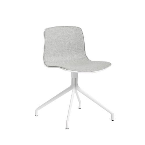HAY AAC 10 About A Chair Front Upholstery SH: 46 cm - White Powder Coated Aluminium/White/Divina 120
