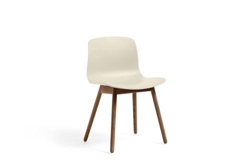 HAY AAC ECO 12 About A Chair SH: 46 cm - Lacquered Solid Walnut/ECO Cream