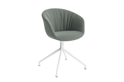 HAY AAC 21 Soft About A Chair SH: 46 cm - White Powder Coated Aluminium/Re-Wool 868