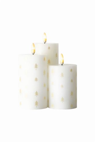 UDGÅR med lager Sirius Sille Genopladelige Ø: 7,5 cm Sæt af 3 stk. - White/Gold