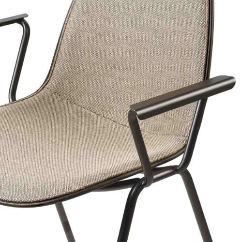 Mater Eternity Sessel, Vollpolsterung vorne, SH: 46 cm – Re-Wool Beige 218