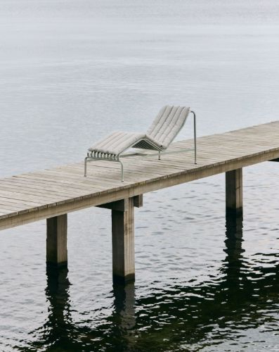 HAY Palissade Chaise Lounge Weiches gestepptes Kissen 50 x 192 cm – Eisenrot