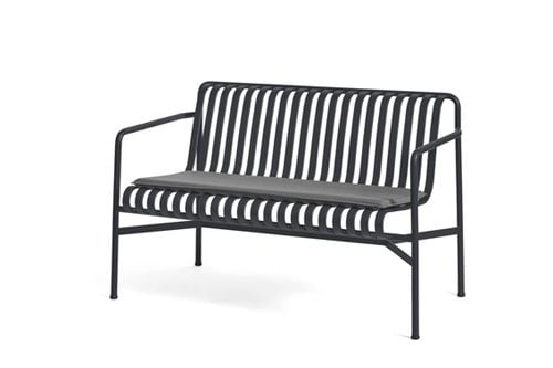 HAY Palissade Esszimmerbank-Sitzkissen 107,5 x 43,5 cm – Anthrazit