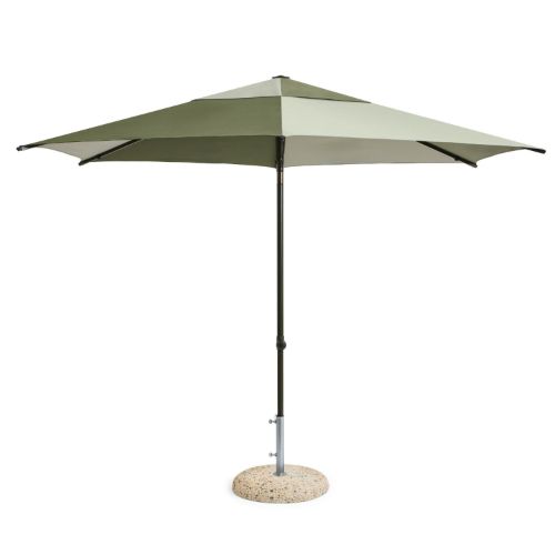 HAY Terrazza Parasol Sekskantet 300x300 cm - Green/Dark Green