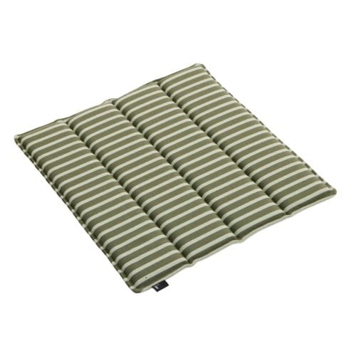 HAY Terrazza Seat Cushion 40x40 cm - Olive/Bold Stripe