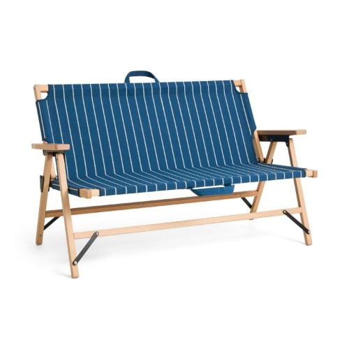 HAY Outdoor Market Folding Sofa B: 117 cm - Blue/Beige Stripe 