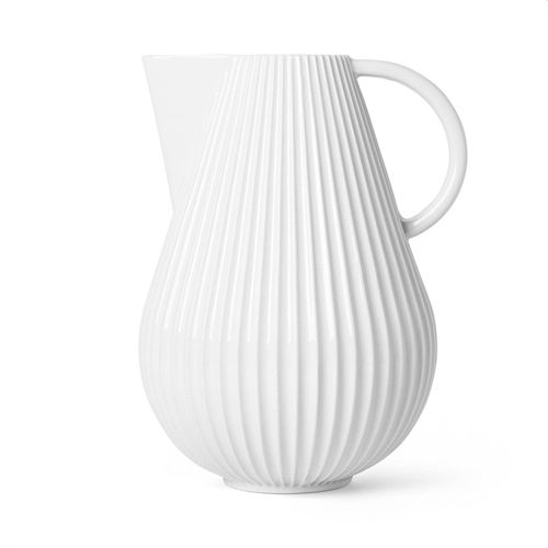 Lyngby Porcelæn Tura Kandevase H: 27,5 cm - Hvid OUTLET