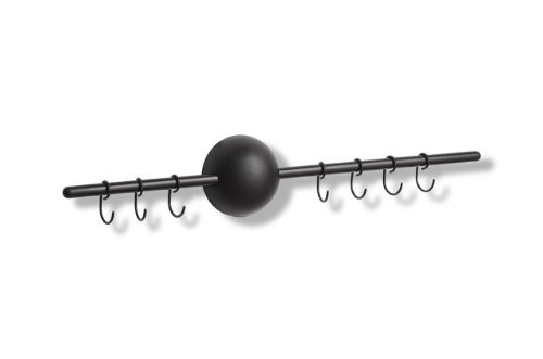 Woud Hoop Rack L: 60 cm - Black Painted Oak