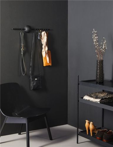 Woud Hoop Rack L: 60 cm – Schwarz lackierte Eiche