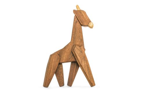 FableWood Giraffen 12x23 cm - Valnød/Ask OUTLET