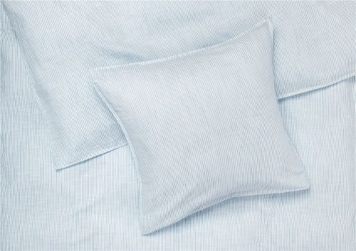 Juna Monochrome Lines Bettwäsche 200 x 220 cm – Hellblau/Weiß